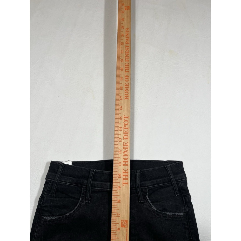 Mother Lil Hustler Ankle Fray Jeans Womens 24 Black Denim Not Guilty Frayed Hem - Picture 10 of 10